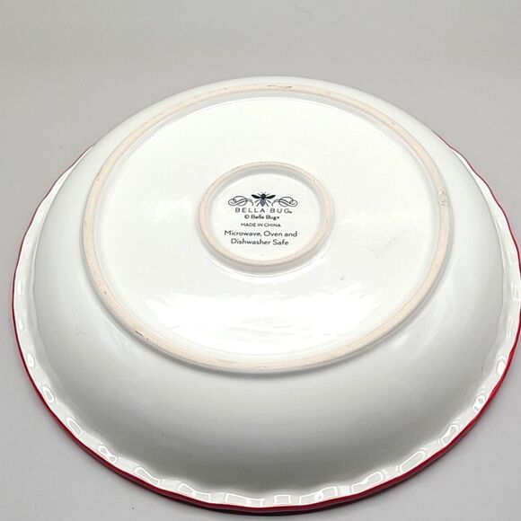 Bella Bug Ceramic Apple Pie Decorated Pie Plate - Picture 4 of 7